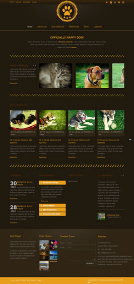 HTML5酷站宠物网站HTML模版