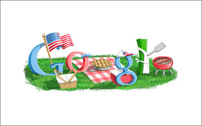 谷歌美国独立日创意logo-【科e互联】