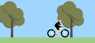 HTML5绘制骑自行车动画特效
