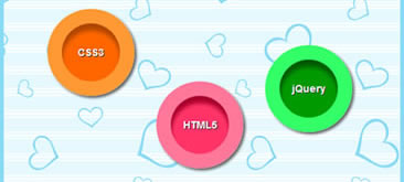 CSS3制作绚丽圆形动态按钮