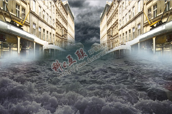 ps教程全景仿真：洪水爆发后的街景“神了”