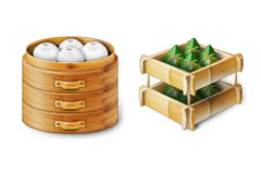 中国传统美食PNG图标