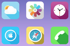 IOS7扁平化图标PSD分层素材