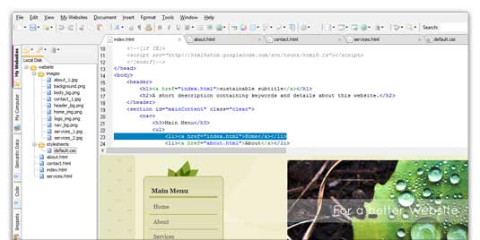 CoffeeCup Free HTML Editor