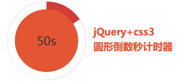 jQuery+css3圆形倒数秒计时器代码