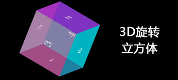 CSS3实现3D立方体旋转动画