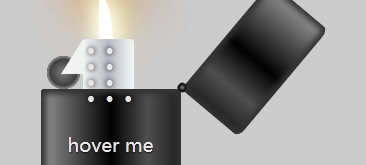 纯CSS3绘制打火机动画火焰特效