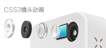 HTML5+CSS3制作摄像头分解动画效果