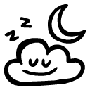 夜间多云PNG图标
